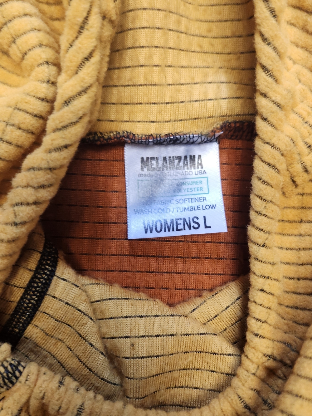 Melanzana Micro Grid Hoodie V2 Sunflower pumpkin Womens Large Hiking Leadville - Picture 3 of 6